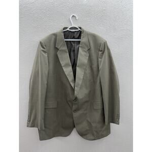 NLF Chadmore Mens Suit Coat Size 54L Brown/Green Pinstripe Plaid Two Button Up